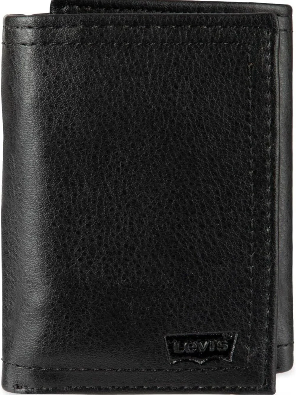 Sleek Slim Men's Trifold Wallet with ID Window & Credit Card Holder - Black